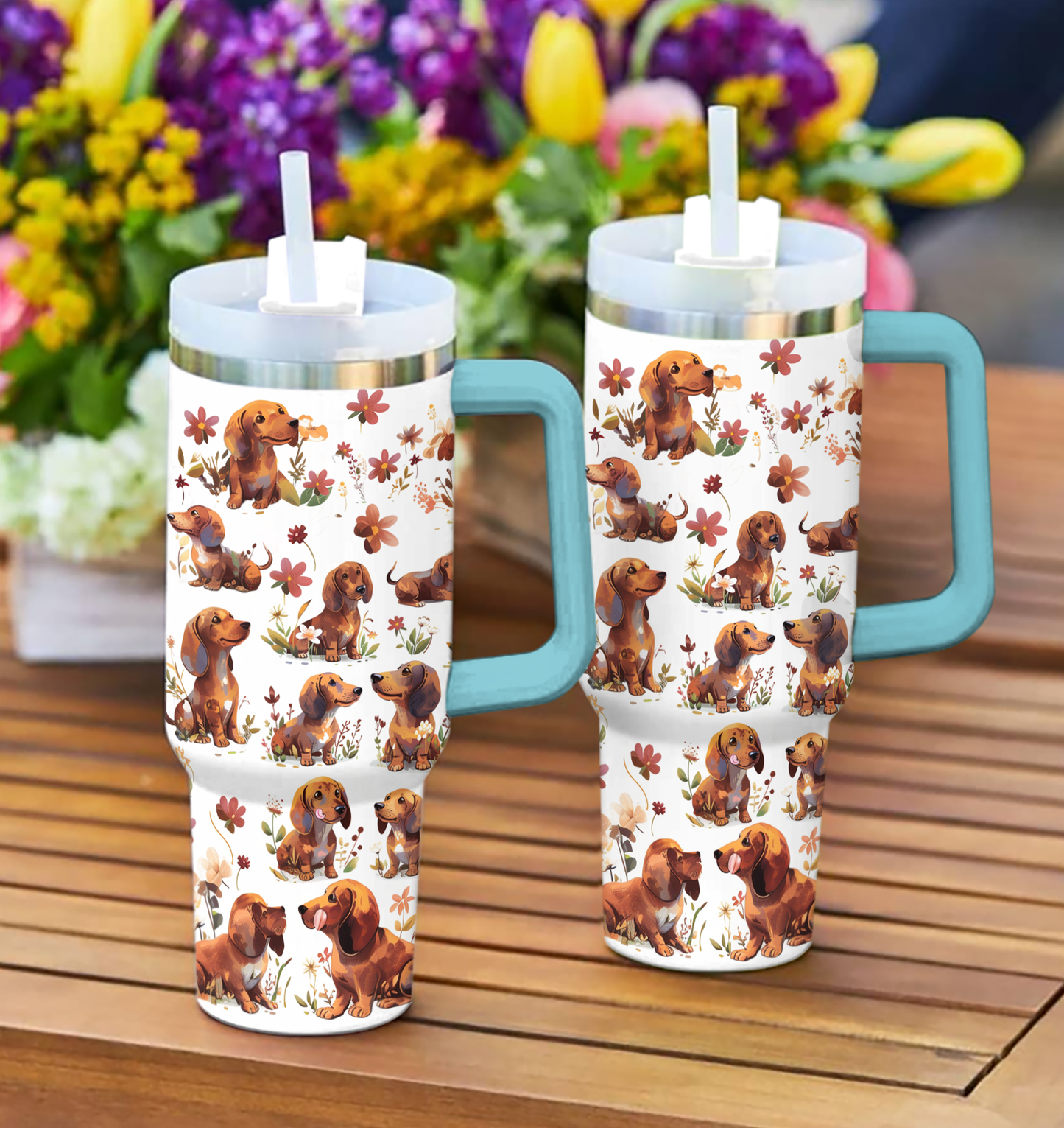 Shineful Tumbler Autumn Dachshund Garden