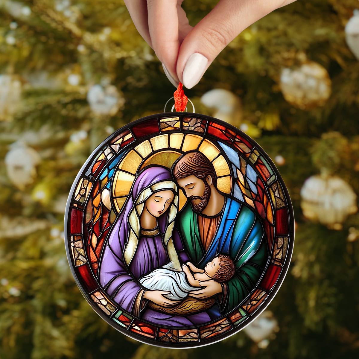 Shineful 2D Acrylic Ornament Nativity Scene