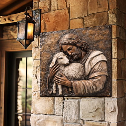 Shineful 2D Metal Sign Shepherd's Embrace