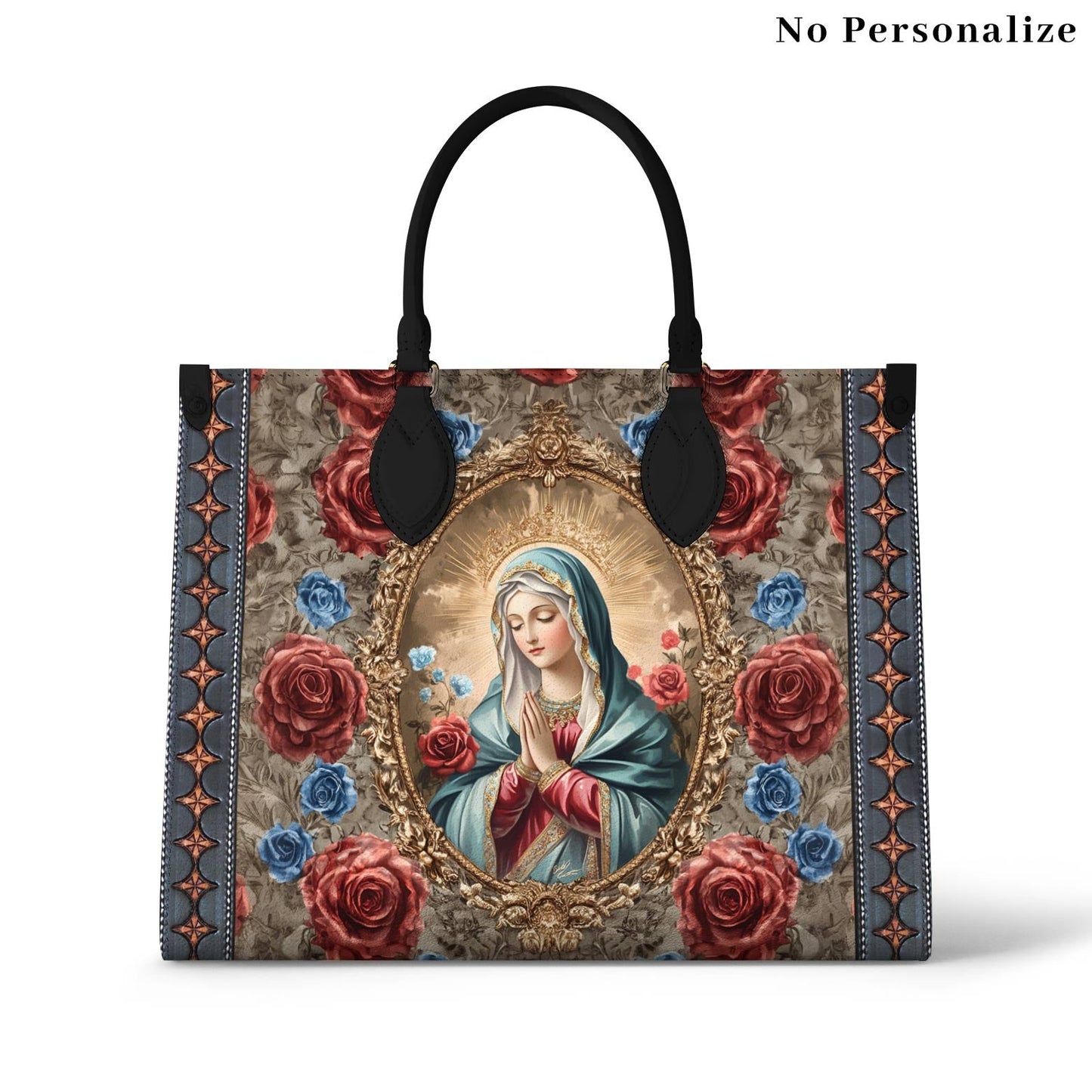 Glänzende Ledertasche Heavenly Rose and Mary