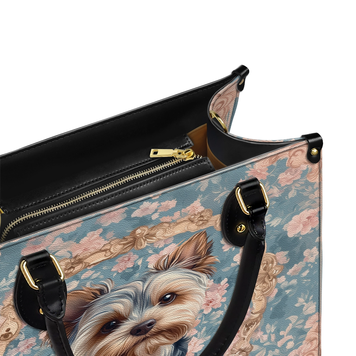 Shineful Leather Bag Yorkie Blossom Elegance