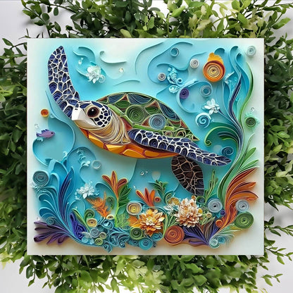 Shineful 2D Metal Sign Sea Turtle Journey