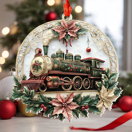 Shineful 2D Acrylic Ornament - Classic Christmas Train