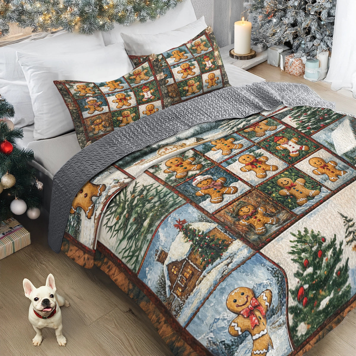 Shineful All Season Quilt 3-Piece Set - Gingerbread Dreams