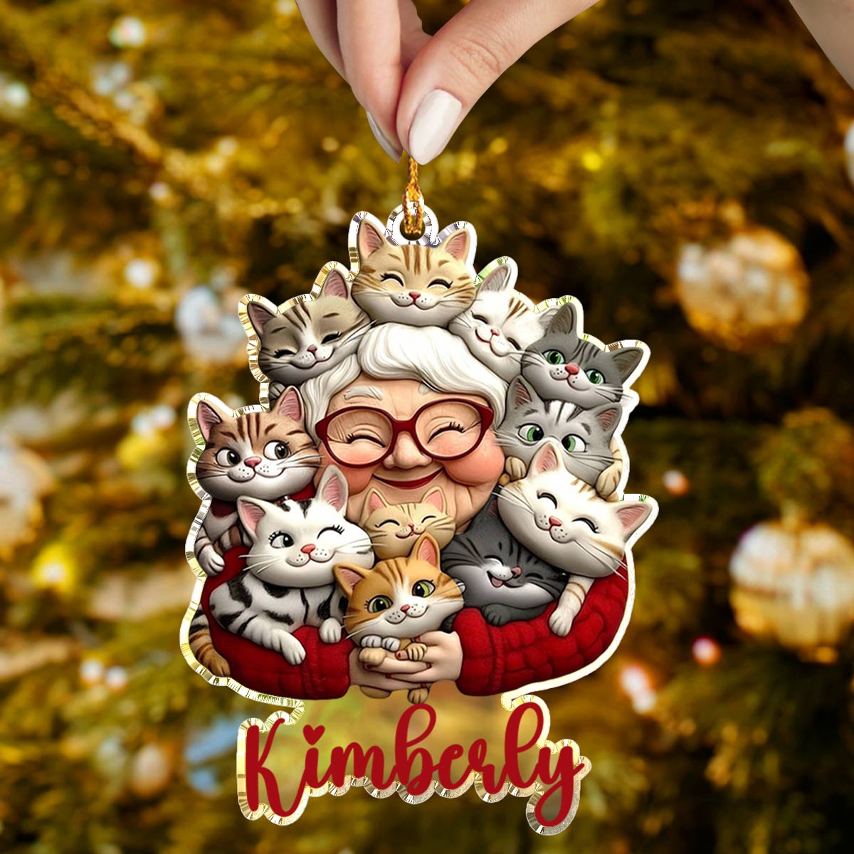 Shineful Personalized 2D Acrylic Ornament Catmom