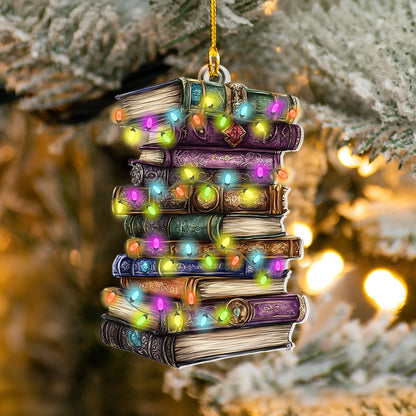 Shineful Acrylic Ornament Enchanted Bookstack