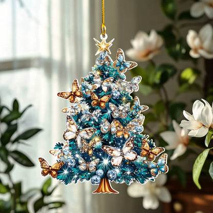 Shineful 2D Acrylic Ornament Fluttering Joy Tree