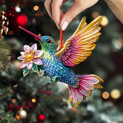 Shineful 2D Acrylic Ornament Radiant Hummingbird Harmony