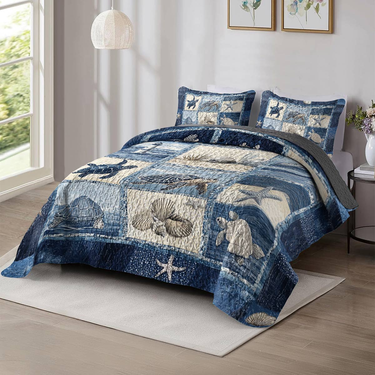 Shineful All Season Quilt 3-Piece Set Ocean Paradise