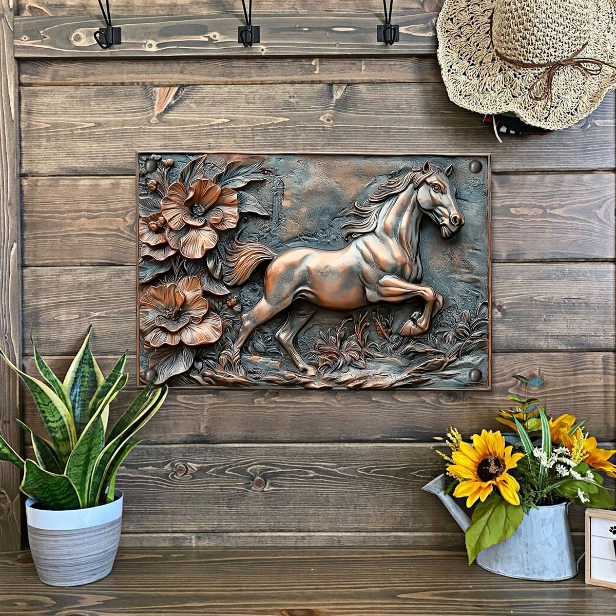 Shineful 2D Metal Sign Galloping Horse