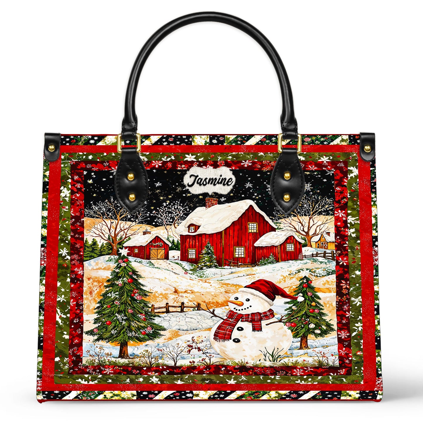 Shineful Leather Bag Snowman's Christmas Dream