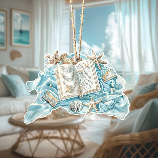 Shineful 2D Acrylic Ornament Beach Reads