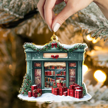 Shineful 2D Acrylic Ornament Holiday Bookshop