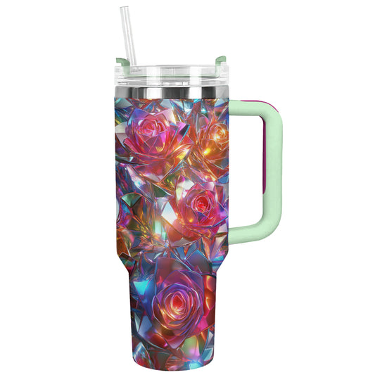 Verre brillant Shineful en cristal avec roses