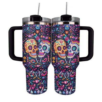 Glänzender Becher „Sugar Skull“