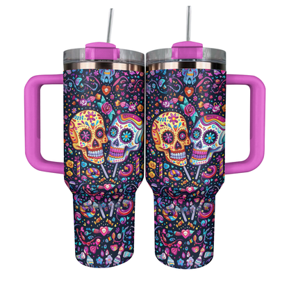 Glänzender Becher „Sugar Skull“