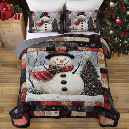 Shineful All Season Quilt 3-teiliges Set Jolly Snowman 