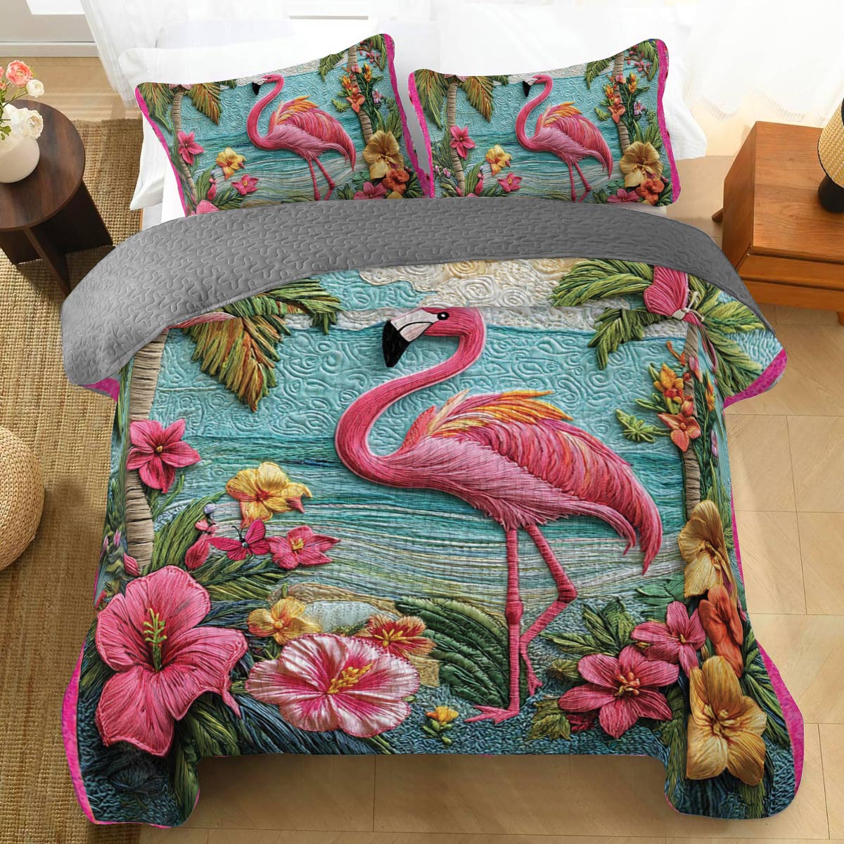 Shineful All Season Quilt 3-Piece Set Tropical Escape