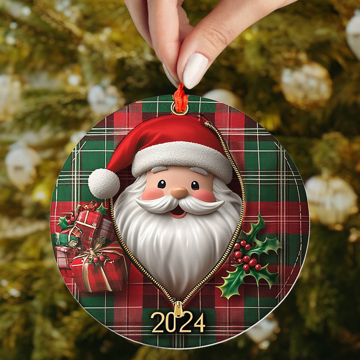 Shineful 2D Acrylic Ornament Merry Santa