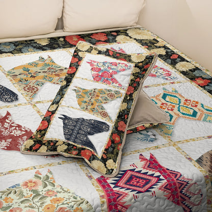 Shineful All Season Quilt 3-Piece Set Patchwork Horse Spirit