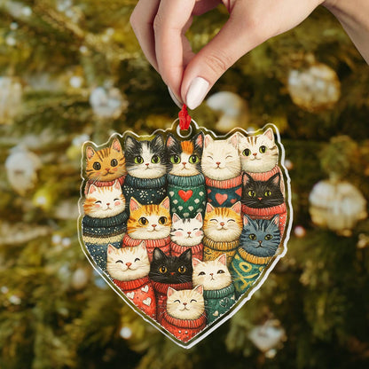 Shineful 2D Acrylic Ornament Purrfectly Cozy