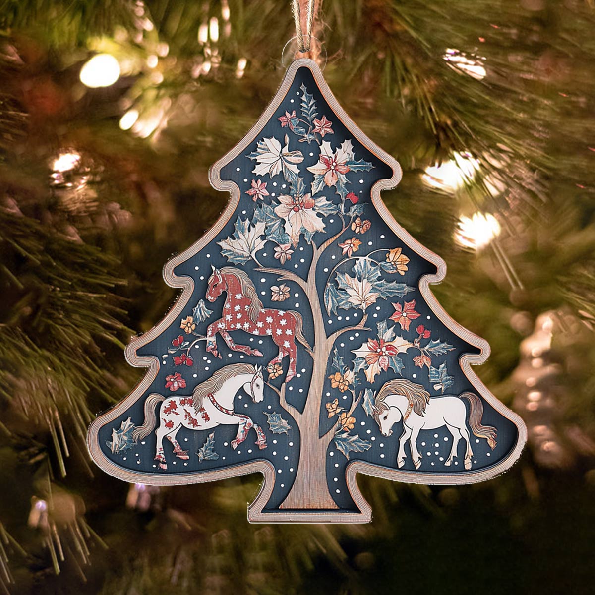 Shineful 2D Acrylic Ornament Delicate Horses Lovely