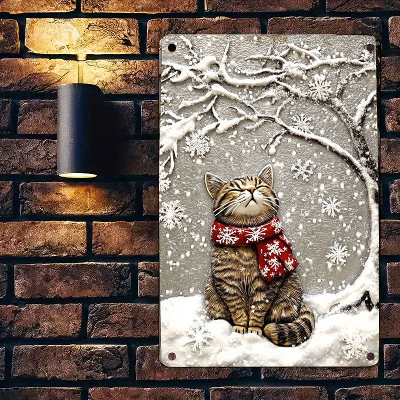 Shineful 2D Metal Sign Cozy Cat