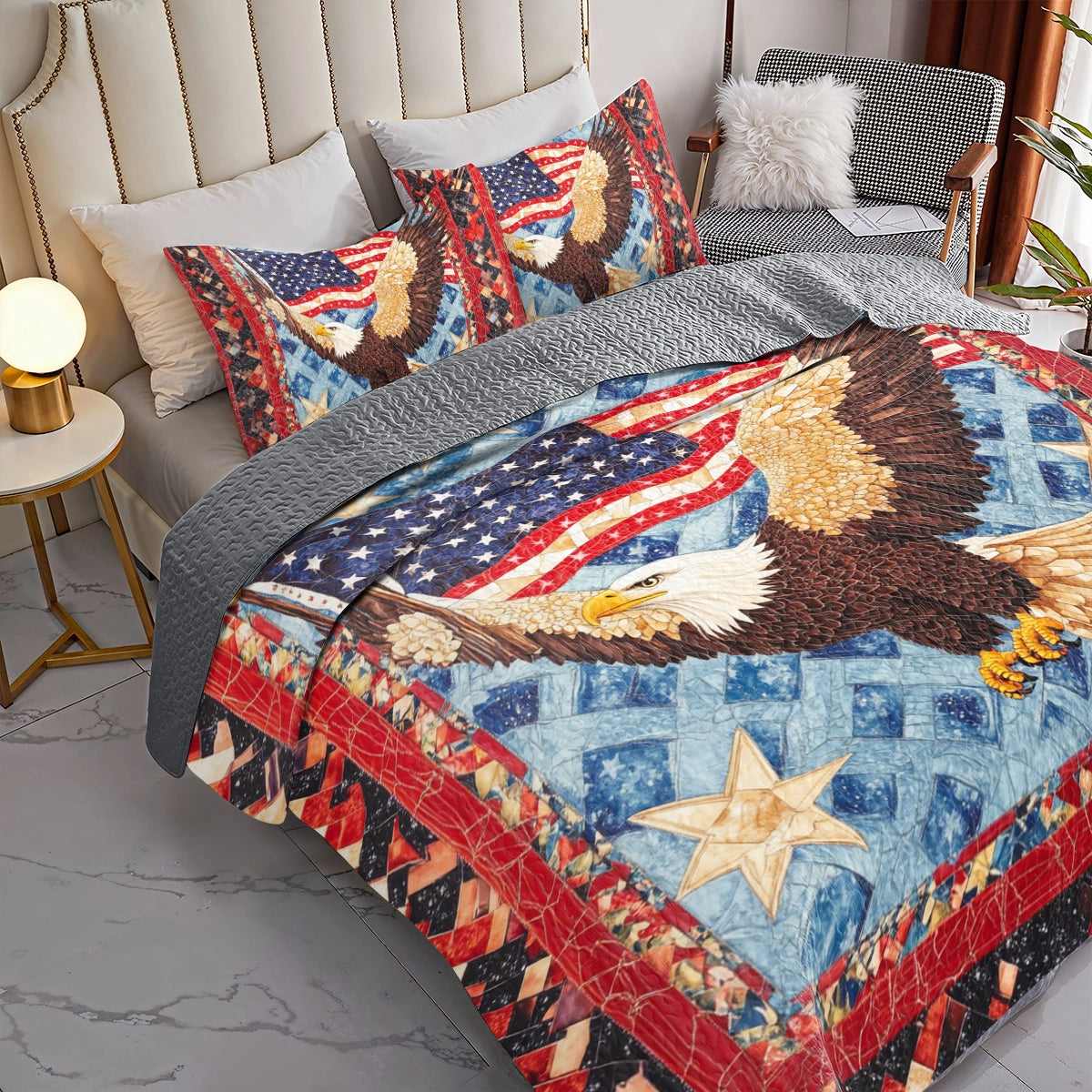 Shineful All Season Quilt 3-teiliges Set American Spirit