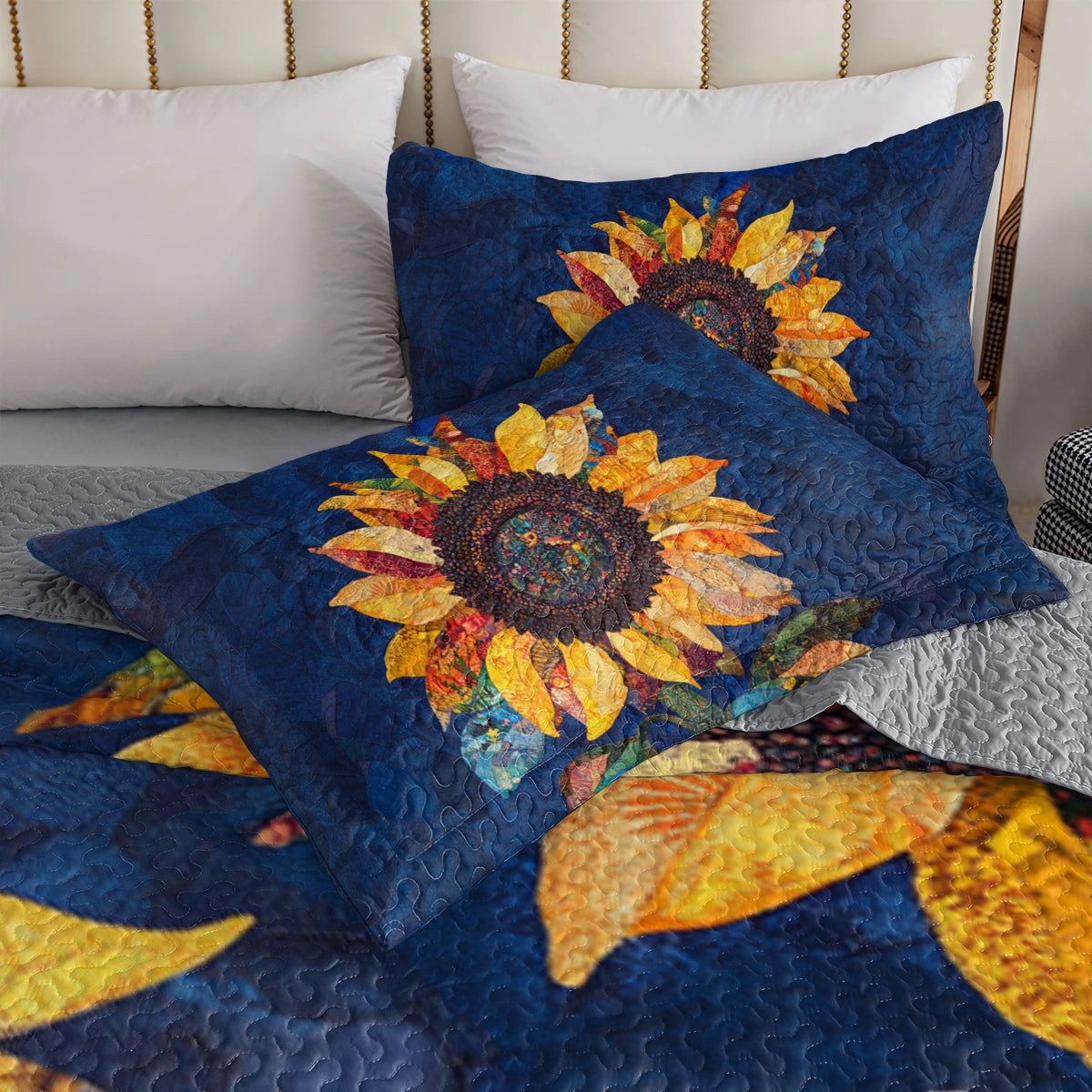 Shineful All Season Quilt 3-Piece Set Radiant Sunflower