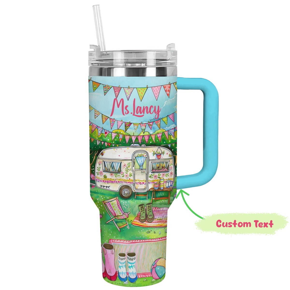 Shineful Tumbler Camping Bliss Personalized