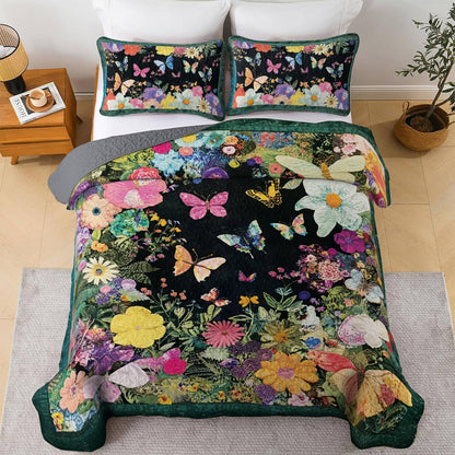 Shineful All Season Quilt 3-Piece Set Butterfly Symphony