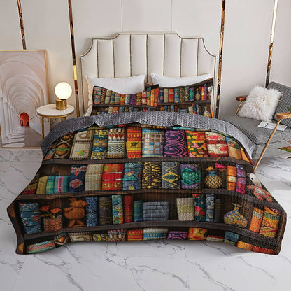 Shineful All Season Quilt 3-Piece Set Library Companions