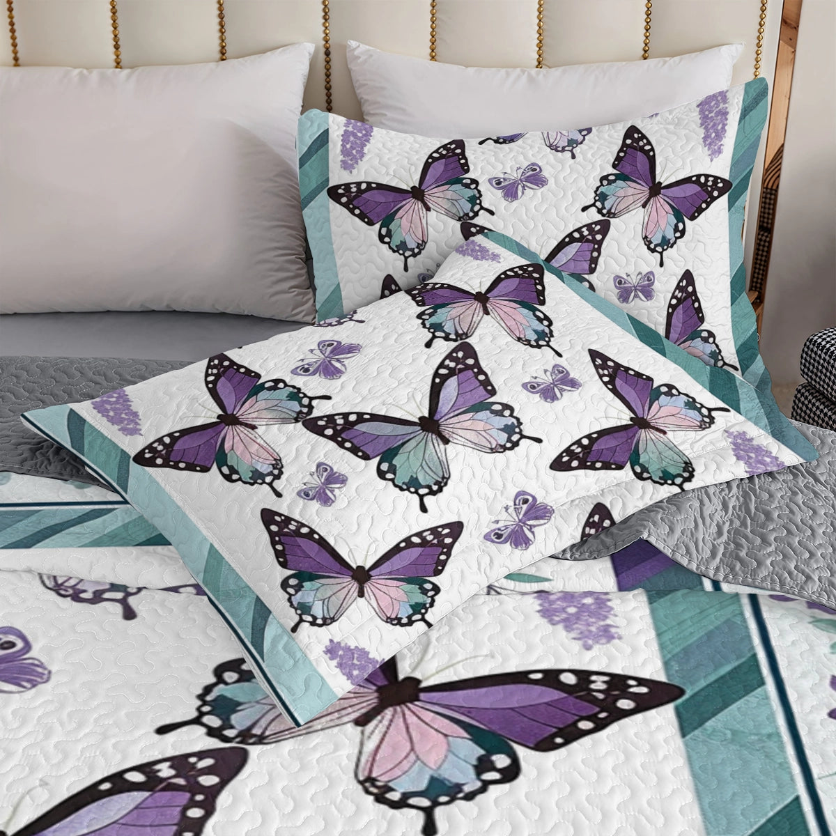 Shineful All Season Quilt 3-teiliges Set Butterfly Bliss