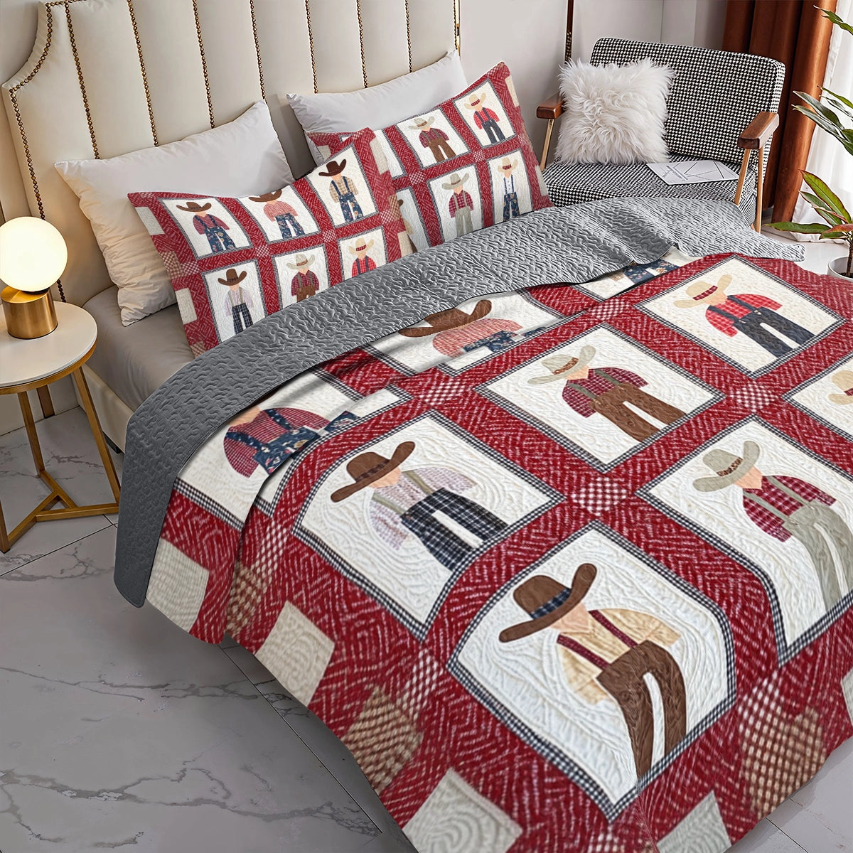 Shineful All Season Quilt 3-Piece Set Cowboy Little Buckaroo