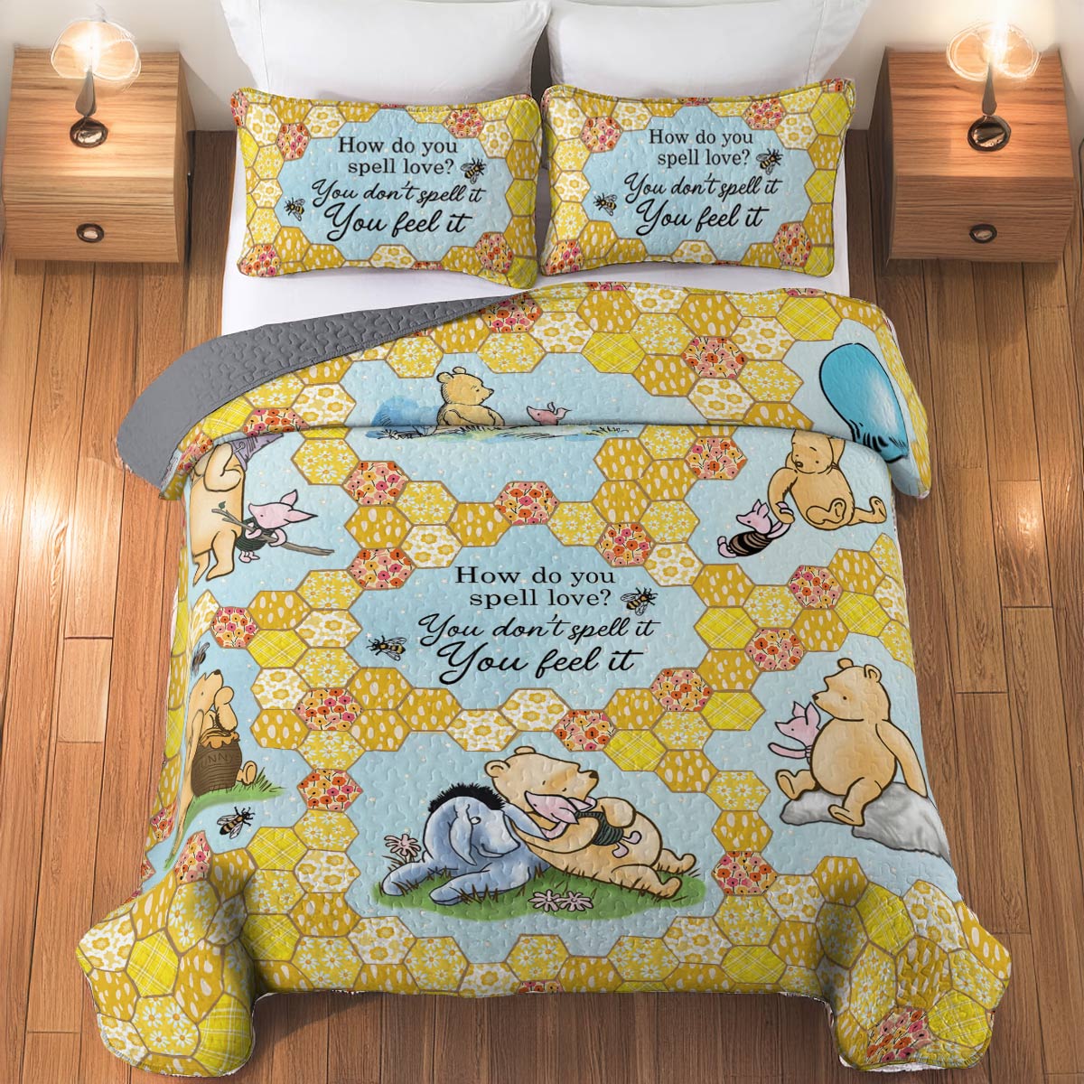 Shineful All Season Quilt 3-Piece Set Pooh The Love 2