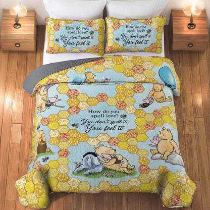 Shineful All Season Quilt 3-teiliges Set Pooh The Love 2 