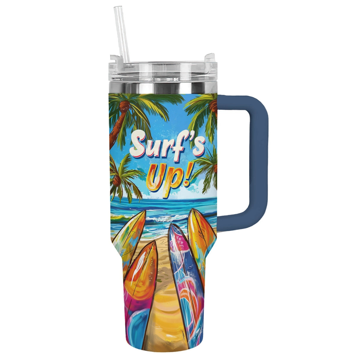 Shineful Tumbler Surfing Tropical Wave