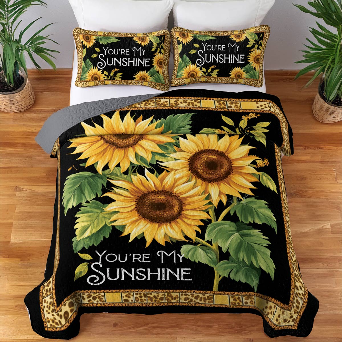 Shineful All Season Quilt 3-Piece Set Sunny Blossom