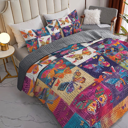 Shineful All Season Quilt 3-teiliges Set Flutter Fantasy Butterfly