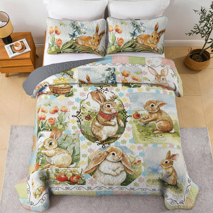 Shineful All Season Quilt 3-teiliges Set Bunny Meadow Dreams