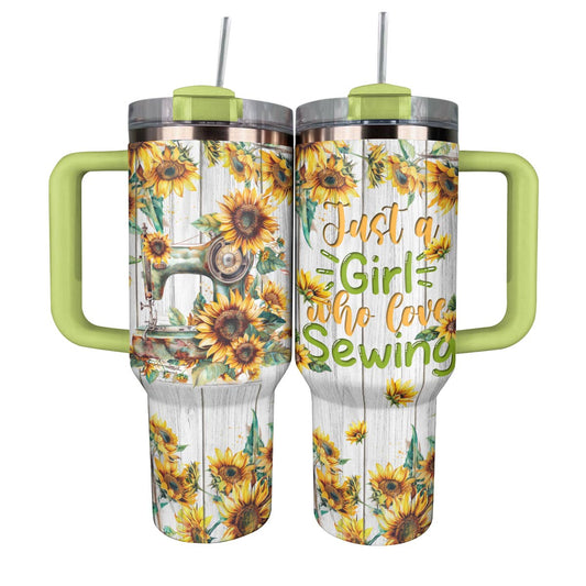 Shineful Tumbler Sewing Sunflower