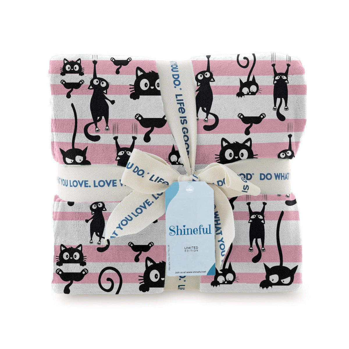 Shineful Fleece Blanket Curious Cats