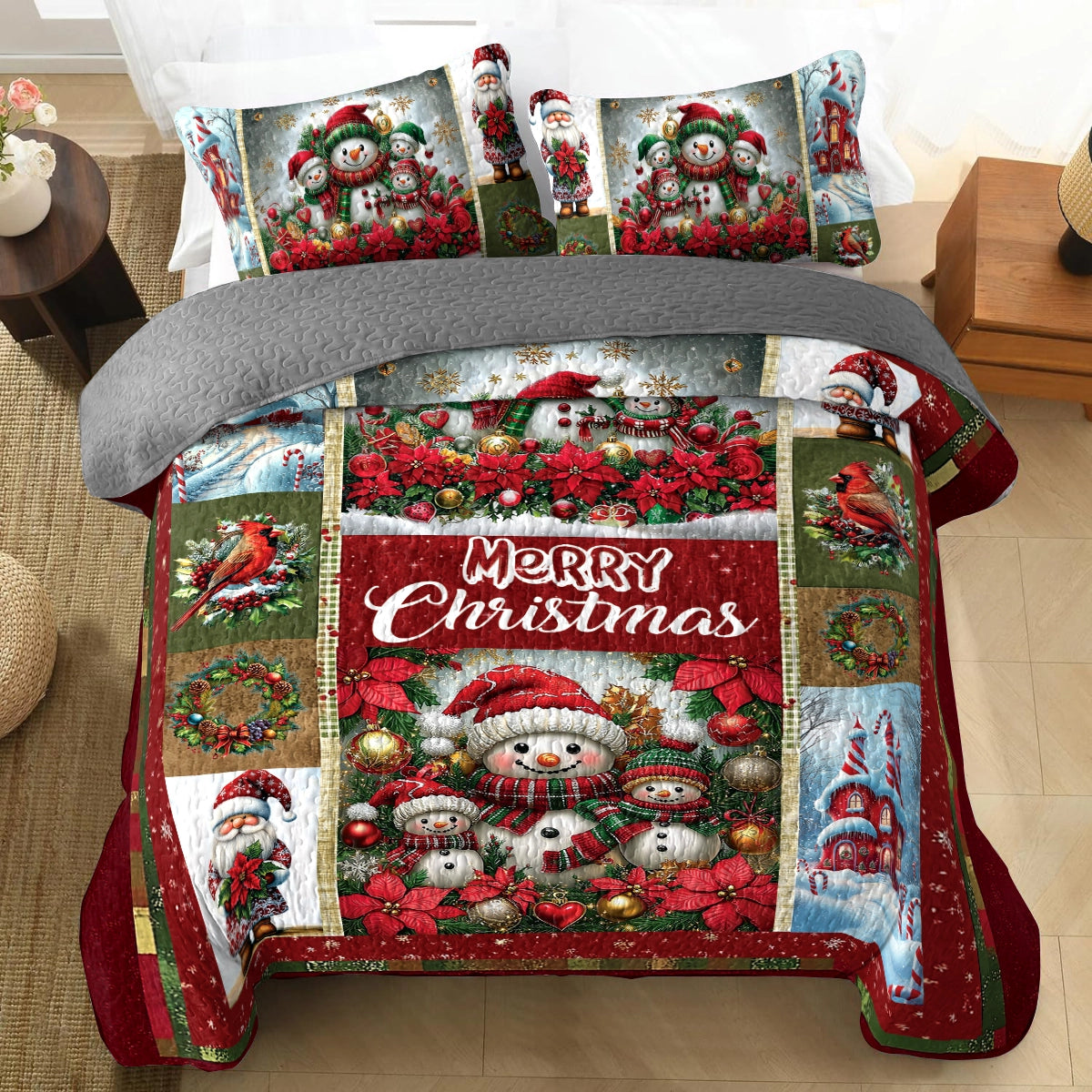 Shineful All Season Quilt 3-Piece Set - Christmas Cheer