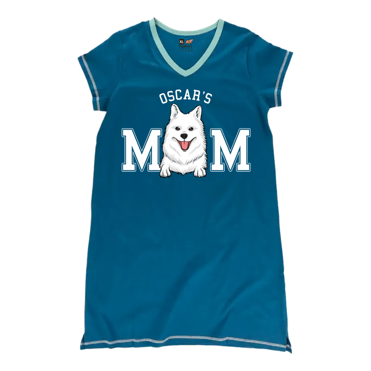 Dog Lovers - Dad/Mom Basic Personalized Women’s V-Neck Nightshirts V-Neck Women’s Nightshirts