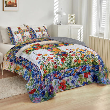 Shineful All Season Quilt 3-Piece Set God Blooming Faith