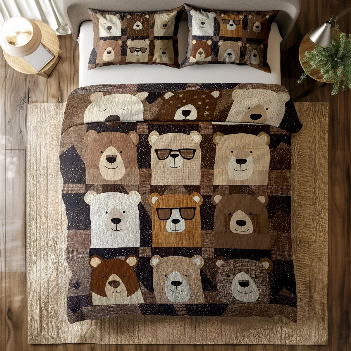 Shineful All Season Quilt 3-Piece Set - Bear Hug Bliss