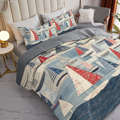 Shineful All Season Quilt 3-teiliges Set Sailing Adventure