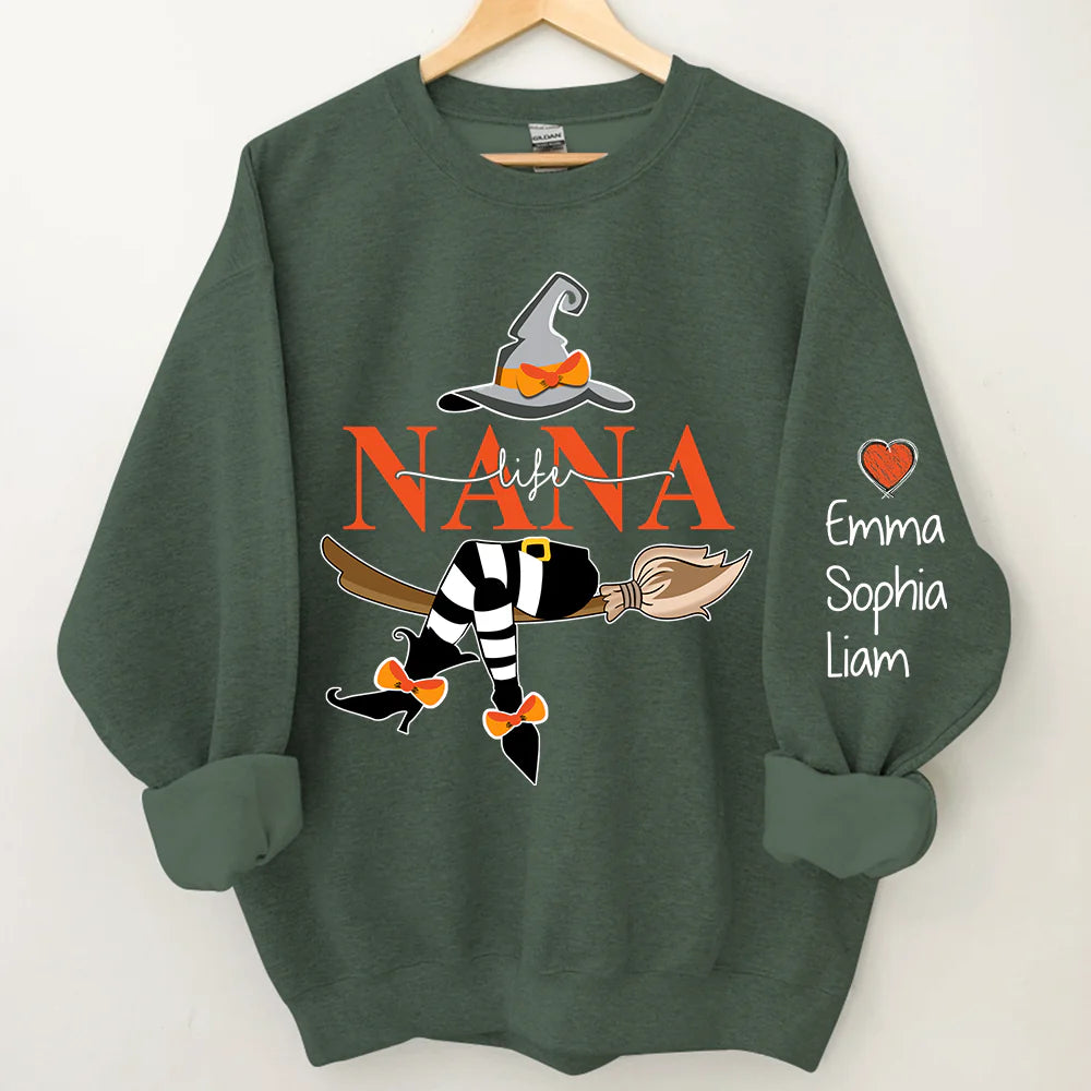 Shineful Sweatshirts 2D Print Personalized Nana Life Witch Halloween Sweatshirt