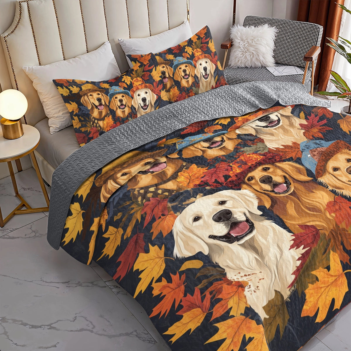 Shineful All Season Quilt 3-Piece Set Golden Harvest