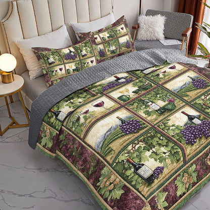 Shineful All Season Quilt 3-Piece Set Wine Country Dreams